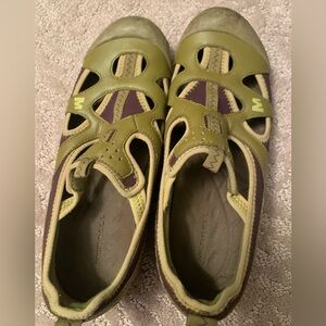 Merrell Olive & Purple Slip-On Athletic Shoes